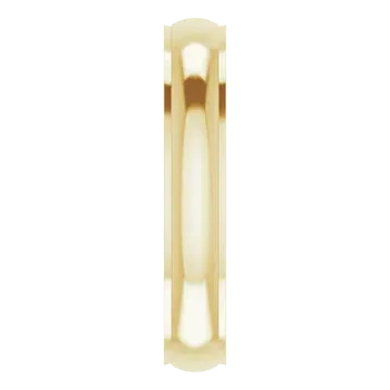 14K Gold Standard Weight Stepped Edge Standard Fit Half Round Band