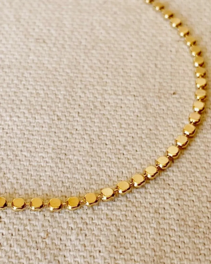 18k Gold Filled 2mm Dot Ball Bracelet