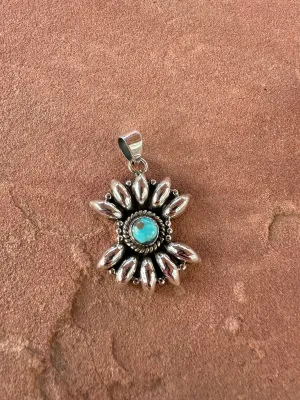 Beautiful Handmade Sterling Silver & Turquoise pendant