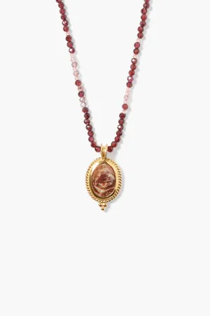 Calypso Necklace Garnet Mix