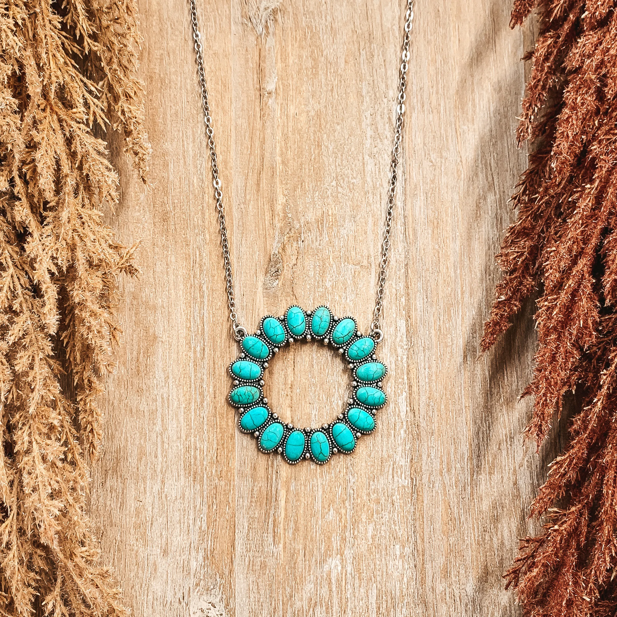 Center of Attention Necklace with Turquoise Pendant
