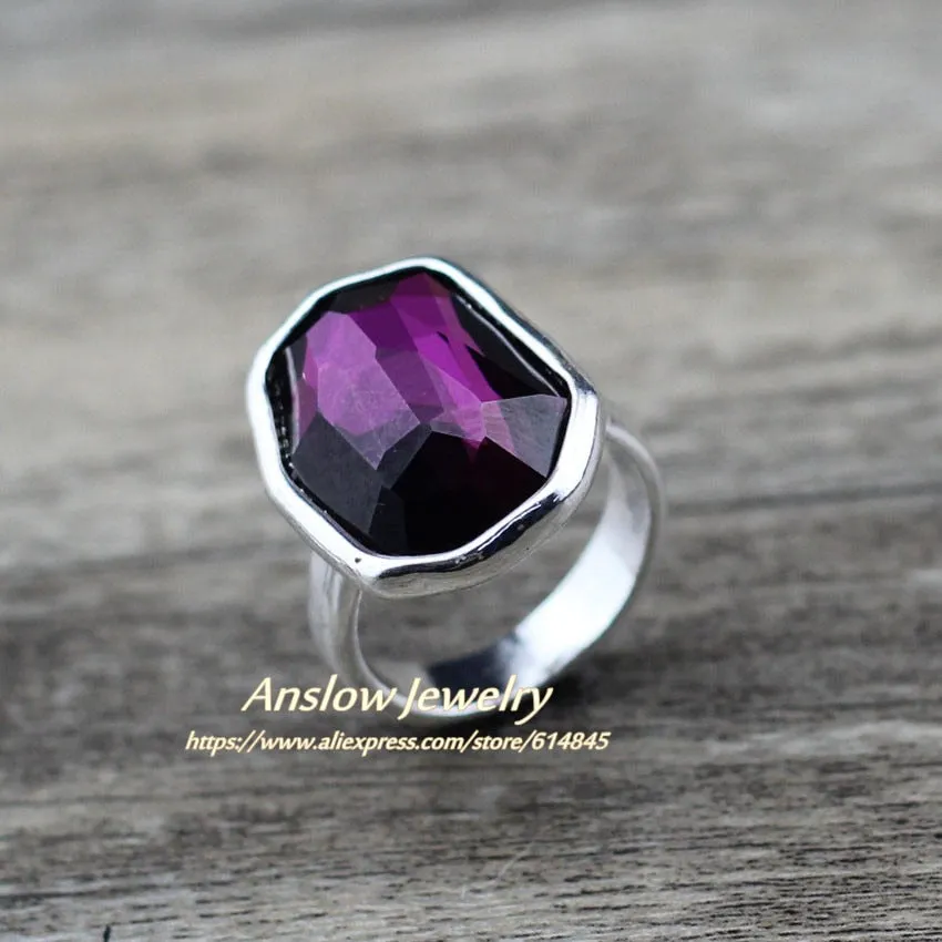 Fashion Jewelry Creative Design Big Irregular Crystal Finger Ring For Women Wedding Engagement