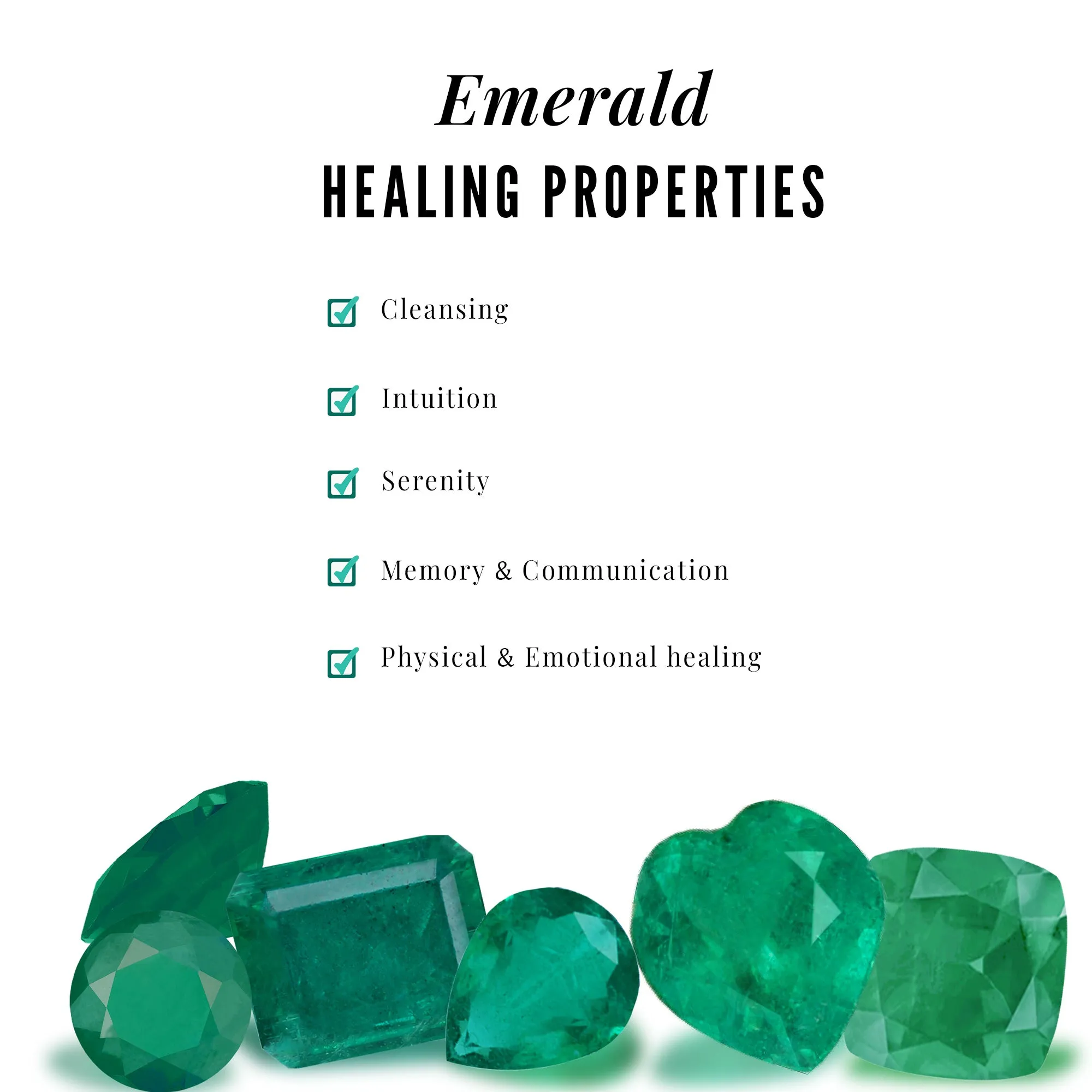 Octagon shape Emerald Wedding Ring Set with Diamond