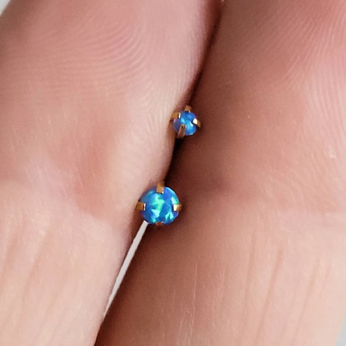 Opal Flat Back Studs